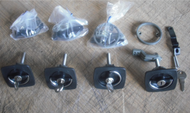 4PACK Perko Black Flush Lock 1 KEY Offset Cam Bar Flexi Polymer 2.5x2.5" 0931DP1