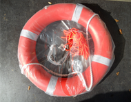 Life Ring 28" horseshoe Bracket Orange Rope Flotation Device Safety Throw Boat