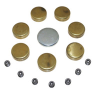 Marine Pro Mercruiser GM 7.4-8.2 L Gen IV Brass Freeze Plug Kit 1968-UP 56482