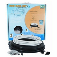 TACO Flexible Vinyl Rub Rail 1-7/8"x1-1/16"x70' w BLACK Insert V11-3426BBK7 Boat