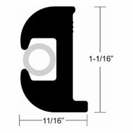Taco Metal V11-0809BKA Flexible Black Vinyl Rub Rail 1-1/16"x50' Marine Boat