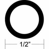 Taco V12-0003 Flexible Vinyl Insert  BLACK 1/2"x70 for Vinyl Rub Rail V11242