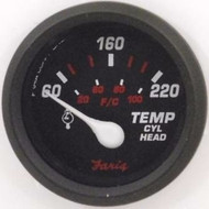 Faria Professional Red Gauge Cylinder Head Temperature w/ Sender 14606 MD