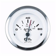 Sierra Lido 65501P Electric Oil Pressure 0-80 PSI Gauge 2" Boat Marine Scratch R