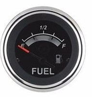 Sierra 67021P Sterling Black Fuel Gauge 2" Boat Marine