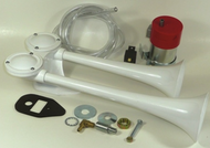 FIAMM Fultone 62350-12 Twin Air Horn Compressor Kit White Coated Boat RV Truck