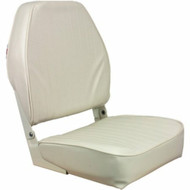 Wise High Back Fold Down Boat Seat WD588PLS-71 White 21-1/4"x17"x 21" Marine