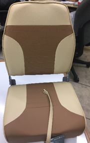 Springfield 1040668 Fold Down Boat Seat Sand/Brown High Back 21-1/4"H Marine MD