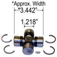 Mercruiser Bravo Meritor Style U Joint Cross Bearing 866136A01 w Clips