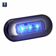 T-H Marine 3 Blue LEDs Oblong Courtesy Light 3" L x 1.25" H 642521 LED51823DP MD