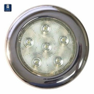 T-H Marine LED51831DP Puck Courtesy Light 6 LED WHITE Stain. Steel 4" Housing