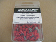 NEW OEM Mercury Quicksilver Connector Female Tab  22-18 x.187 Qty 100 67-851761