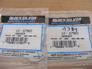 NEW Mercury Mariner Quicksilver Washer 12-67983 Outboard -Set of 2