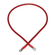 Boat Outboard Battery Cable 4 Red 4' or 48'' AWG 3/8 Ring Bare Copper Boat