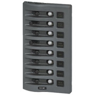 Blue Sea 4378-BSS WeatherDeck Waterproof Circuit Breaker Panel 8Pos 45Amp 12V