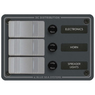 Blue Sea Contura Switch Water Resistant 3 Position Vertical  Fuse Panel 8054 MD