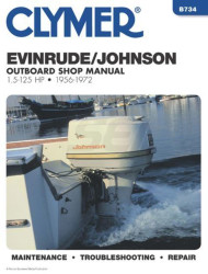 Johnson Evinrude Clymer Manual Covering 1.5-125 HP 56-72 B734 Outboard Lower EI