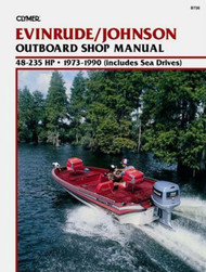 Johnson Evinrude Clymer Manual Covering 48-235 HP 73-90 B736 Outboard Lower EI
