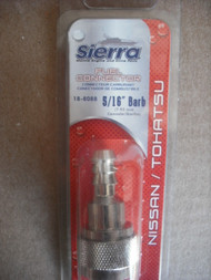 Sierra 18-8088 Fuel Connector for Nissan/Tohatsu 3/8" engine end 5/16" Barb Line