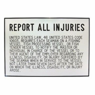 Bernard Engraving Injury Decal & Plaque-Meets Federal Requirements Boat