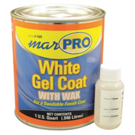 Marpro 601110600 Gel Coat WHITE with Wax QUART Boat Fiberglass Repair Marine