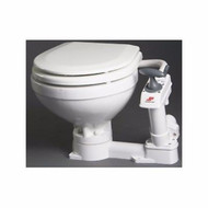Johnson Pump 80-47229-01 AquaT Manual Compact Toilet Porcelain Boat Marine RV Ca
