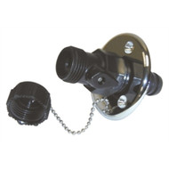 T-H Marine Washdown Fittings with Shut-Off Valve &Cap WDV-1CP-DP Marine Flush