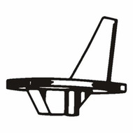 Camp 46399 Zinc Mercury Outdrive / Outboard Trim Tab - Base OD 3-1/2" Marine