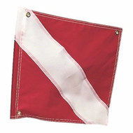 Kwik Tek F-2024 Dive Down Flag 20" Inch x 24" Inch Diving Boat
