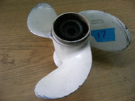 Johnson Evinrude Propeller 9-1/4x10 1/2 -J  Aluminium 3 Blades 8 splines