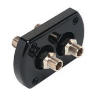 Uflex R9B Bulkhead Mounted Thru Hull Black for 2 Steering Hose Boat Transom