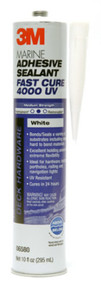 3M Marine Adhesive Sealant 4000 UV Fast Cure 06580 WHITE 10 Oz Cartridge Boat