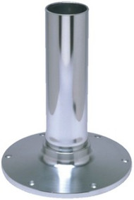 Garelick 75433 Seat Base w Pedestal 24" Smooth Aluminum Satin Anodized Finish LC