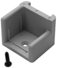 T-H Marine Stop Gray W/Rib RIGHT DS-1R-DP tubing 1-1/4" for Pontoon Gate Door