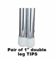Garelick double Leg TIP Set of 2 White Poly 76012 for 1" Leg Deck Chair LC