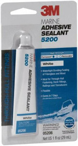 3M Marine 05206 Adhesive Sealant 5200 WHITE 1 Oz Tube Boat High Per polyurethane