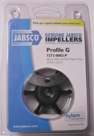 Jabsco 7273-0003-P Impeller 6 Blade Nitrile 2"x7/8" Type4 SilhouetteG Shaft 5/16