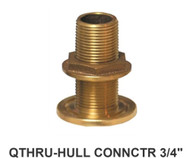 Groco TH750W Thru-Hull Connector Pipe 3/4" x Shaft 2-1/4" Cast Bronze  MD