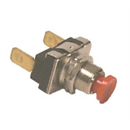 Sierra MP39680 Compact Push Button Switch MOM On-Off SPST 1/2" Mount Black