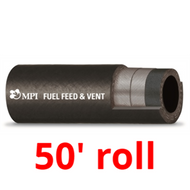 MPI 350-0126 Fuel-Gas-Diesel Tank Feed-Vent Hose 1/2"ID, 0.9"OD Roll 50' Boat RV