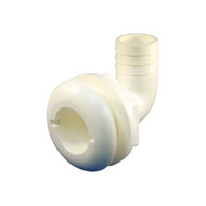 Marpac TH1292-B-MP Thru Hull 90\'a1 Connector Fits 1-1/8" Hose White Boat