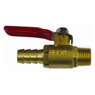 Marpac 7-6938 Two Way Brass Ball Valve 1/4"MNPTpipeX3/8" Hose Barb BoatMarine MD