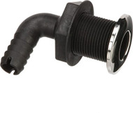 Seachoice 18541 Thru Hull W/Stainless Steel Cover-3/4" Hose 90 Deg