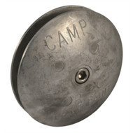 Camp R-4 Zinc Rudder Anode Zinc Diameter 5"Brass Bushing For Permanent Ground