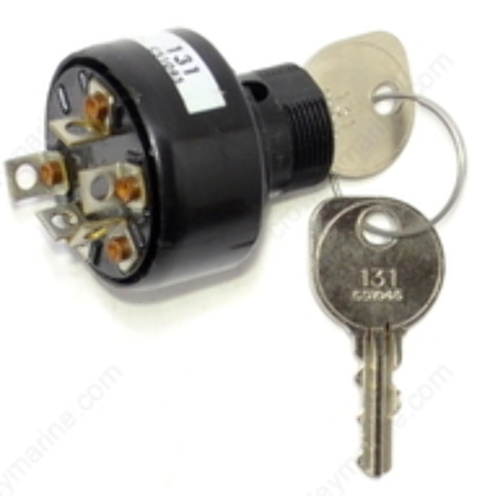 Mercury-Quicksilver OEM Ignition Key Switch 6 Terminal for Outboard