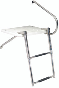 Seachoice 71351 Universal Telescopic Ladder 2 Step with Swim Platform Top Mount