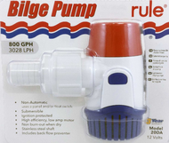 Rule 20DA Bilge Pump 800GPH 12V No-Automatic Boat Marine Submersible Fountain
