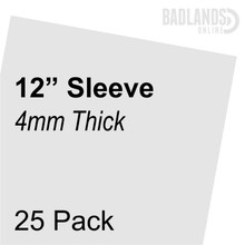 Vinyl Clear Sleeve 4mm Thickness 12" 25 Pack