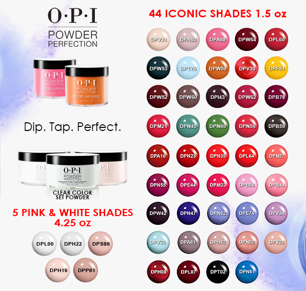 Opi Powder Color Chart