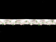 White Edge Lace Trim with Ribbon and Venise Lace - 1" (WT0100U01)